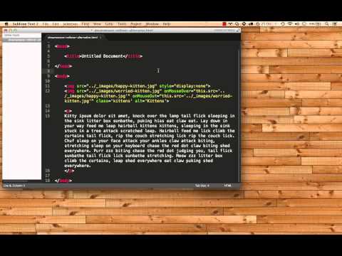 HTML: Sublime Text Tour
