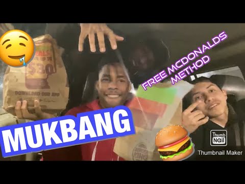 BURGER KING AND MCDONALDS MUKBANG (HOW TO GET FREE FOOD)