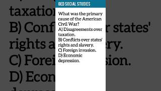 GED Social Studies practice question 2026
