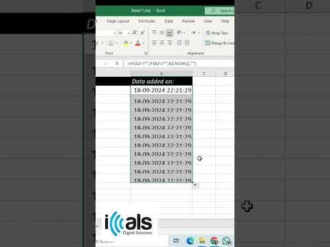 Record First Data Entry Timestamp in Excel | Keep initial timestamp of data entry | Excel Tutorial