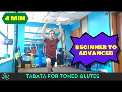 Tabata Exercises For Toned Glutes | Beginner To Advanced | 4 Min Workout
