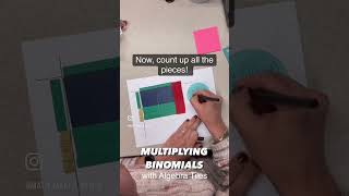 Multiplying binomials with #algebratiles #iteachmath