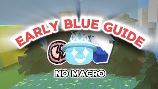 Early blue guide, no macro in bee swarm simulator!