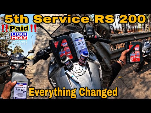RS200 Maintenance: Using Liqui Moly Engine Oil & Coolant for 5th Service |#service #5th #bike #paid