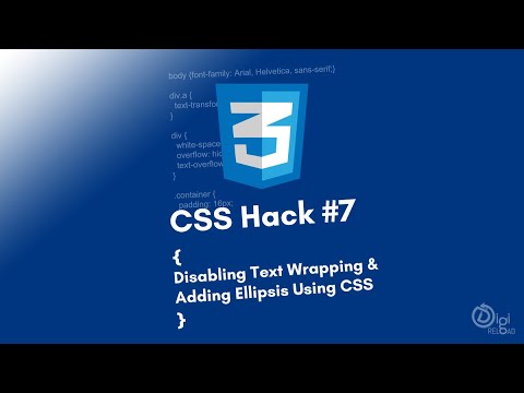 CSS Hack #7 | Disabling Text Wrapping & Adding Ellipsis Using CSS #Shorts