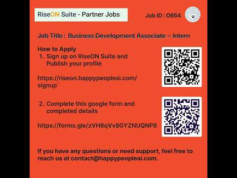 Business Development Associate – Intern – Paid Internship – Partner Jobs | RiseON Suite