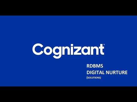 Data Manipulation Language | RDBMS | Cognizant | DIGITAL NURTURE