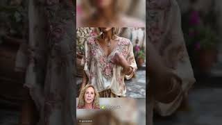 Intricate embroidery, earthy cotton-blend fabric, and a cozy, free-spirited feel.