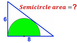 Can you find area of the Green shaded Semicircle? | (Triangle) | #math #maths | #geometry