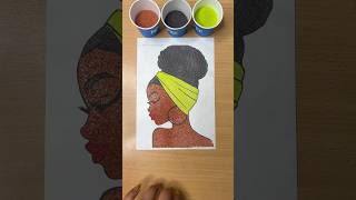 Beautiful African Woman Sand Art ✨ | Relaxing & Satisfying #shorts