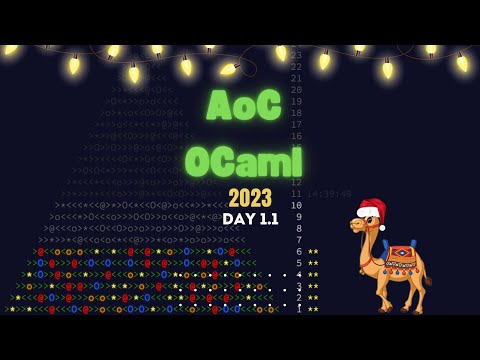 Advent of Code 2023 in OCaml: Day 1, Part 1 + OCaml tutorial (stream)