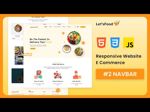 Build a Responsive E Commerce Website  EPS 2 -  Section Navbar
