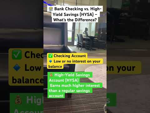 ✅ Checking Account vs High-Yield Savings Account #savingsaccount #hysa #financeeducation
