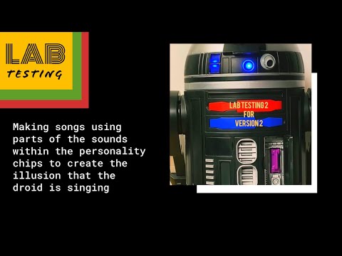 A Galaxy's Edge Droid Singing with different personality chips