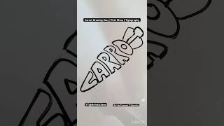 Carrot Drawing Easy | Text Wrap | Typography #shorts