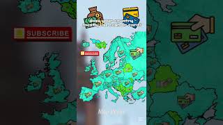 Does your country mostly use cash or card? #countryballs #countries #mapper #mapping #map #europe