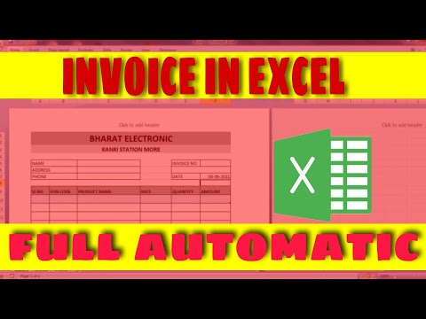invoice in excel full automatic