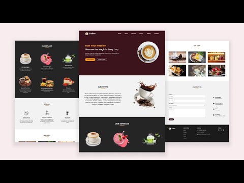 Create Responsive Coffee Website in HTML & CSS
