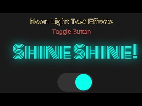 Pure CSS Neon Light Text Effects Toggle Checkbox | Css Text Neon Animation Effects