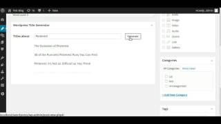 Wordpress Title Generator