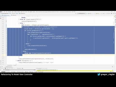 Refactoring to Model View Controller (Part 2)
