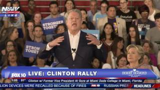 WATCH: Al Gore Campaigns for Hillary Clinton for First Time in Florida, State He Lost in 2000 - FNN