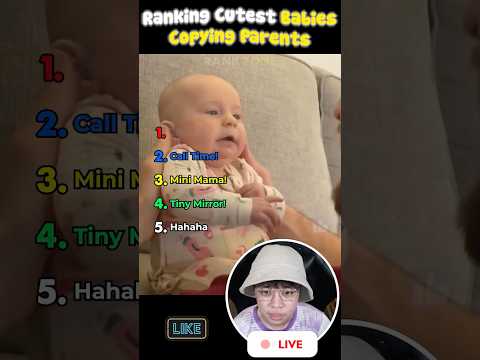 🤣 Ranking the Funniest Babies Copying Parents’ Actions! #baby #shorts