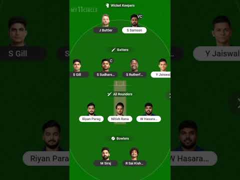GT vs RR Dream Team Prediction|GUJ vs RAJ Dream Team|Gujarat Titans vs Rajasthan Royals Match