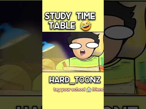 study time table😆🤣 #shorts