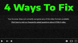 How To Fix HTML5 Video File Not Found Error Message | 4 Ways To Fix Error Code While Playing Videos