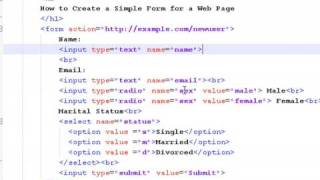 How to Create Web Pages Using HTML : How to Create a Simple Form for a Web Page