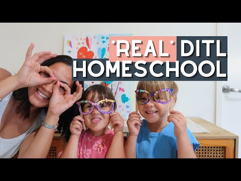 a simple day of homeschooling | large homeschool family