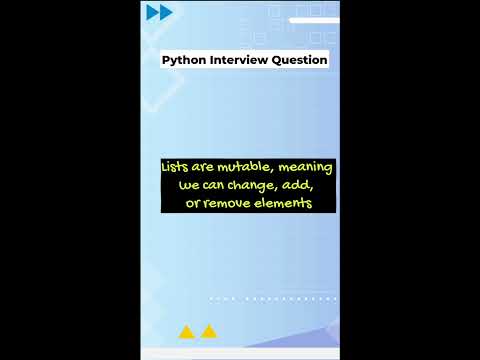 python interview question 5 #pythoninterviewquestions #python101 #list #tuples