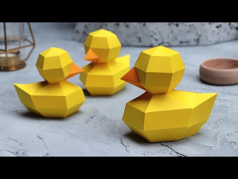 How to Make Paper Duck with Free Papercraft Template!
