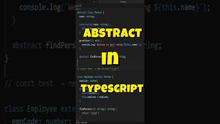 Abstract class in Typescript 🔥 #typescript #javascript #coding #coder #reactjs #project #java #reel