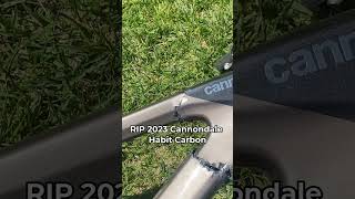 Broken 2023 Cannondale Habit Carbon Mountain Bike Frame.Looks like its time for a Bike Build Project