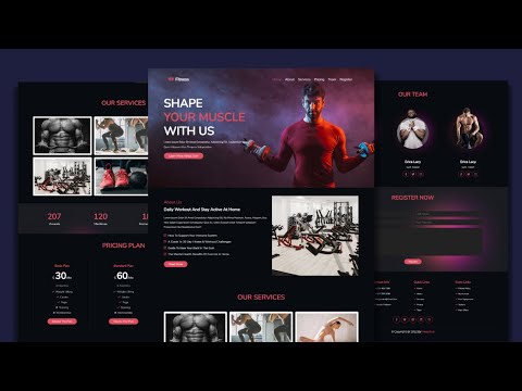 How To Make A Responsive Gym/Fitness Website Design Using HTML - CSS - JAVASCRIPT