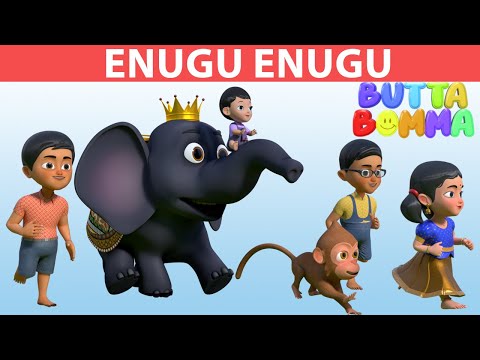 Enugu Enugu   | Telugu Kids Elephant Song  | Butta Bomma Telugu Rhymes For Children