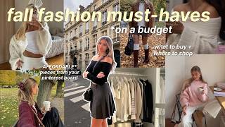 Affordable Fall Fashion Must-Haves 2025 | What to Buy + Where to Shop •｡ꪆৎ ˚⋅