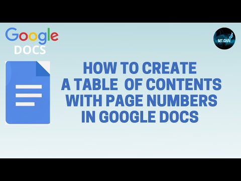CREATE A TABLE OF CONTENTS WITH PAGE NUMBERS | UPDATE TABLE OF CONTENTS l GOOGLE DOCS TIP & TUTORIAL