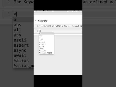 What is Keyword in Python ? | Python | Acepython