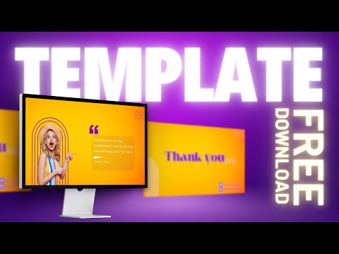FREE‼️Purple & Orange Minimal Presentation Template