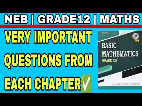 Maths Important Questions From Each Chapter || Grade12 || Physics Prodigy ||