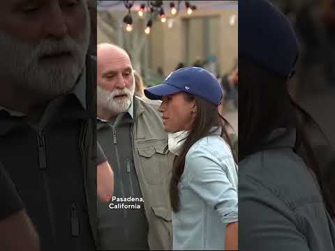 Prince Harry and Meghan Markle paid a visit to Los Angeles wildfire evacuees #fire #shortsvideo