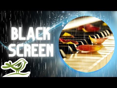 [NO ADS] Autumn Leaves | Piano Sleep Music with Rain Sounds & Black Screen by Peder B. Helland