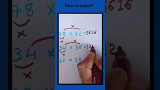 multiplication short trick #maths #shorts #education #mathstricks #puzzle #youtube #youtubeshorts