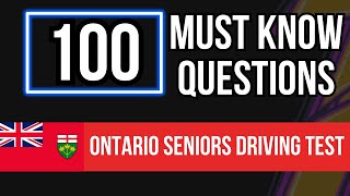 Ontario Seniors Driving Test 2026 (100 Must Know Questions)