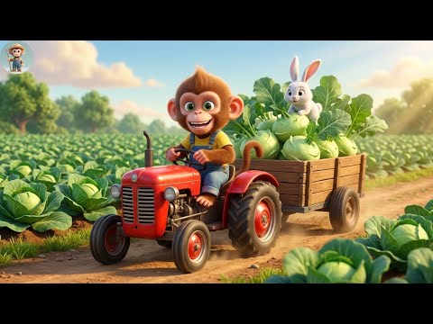 Tractor Farm Rescue – Fixing Water, Saving Friends | Monkey Farm Work