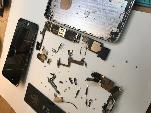 Iphone 6 plus removed  all small parts from the housing