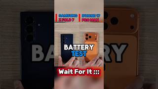 🔥 Samsung Z Fold 7 vs Iphone 17 Pro Max - BATTERYWAR!⚡🔋 #smartphone Battery Test